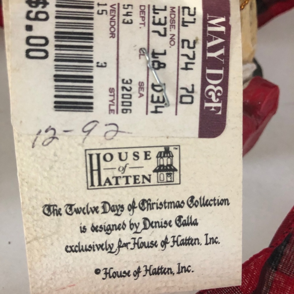VINTAGE 12 Days of Christmas Ornaments - Picture 7 of 9